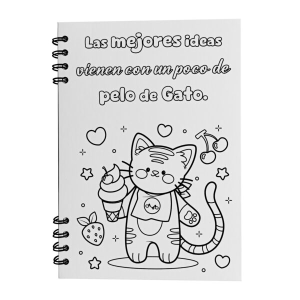 Cuaderno Gato Tapa Para Colorear De 17 X 24 Cm - Image 2