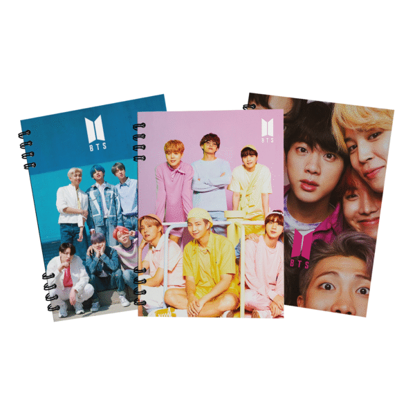 Combo 3 Cuadernos BTS 17x24 cm Cuadriculados